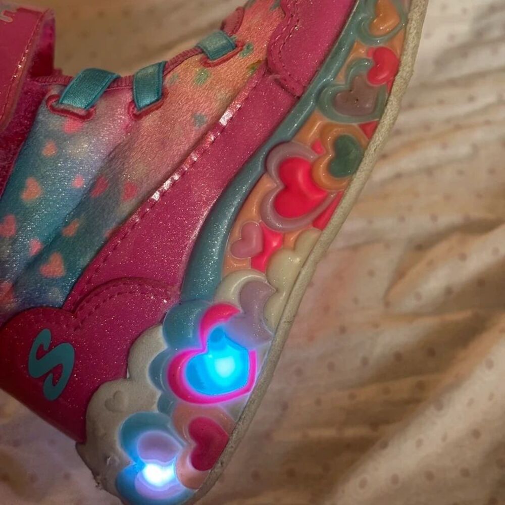 Skechers S-Lights Eternal Heart Lights Whimsical Nostalgic Boots toddler size 9 - Picture 11 of 11